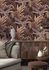 Non-woven wallpaper Rasch leaves black brown beige 689518 1