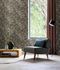 Non-woven wallpaper Rasch tropical black white 866117 1