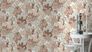 Non-woven wallpaper Rasch leaves cream brown green 866223 1