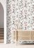 Non-woven wallpaper Rasch floral white red 869118 1