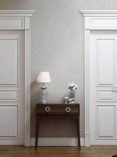 Non-woven wallpaper wood look light grey white 33375