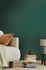 Non-woven wallpaper linen look modern dark green 39339-5 4