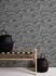 Non-woven wallpaper leaves tropics grey silver 39340-4 1