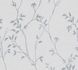 Non-woven wallpaper leaves floral white grey 39767-3 2