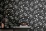 Non-woven wallpaper floral black grey silver 39768-5 1