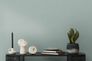 Non-woven wallpaper plain  fabric look green grey 3977-51 1