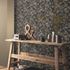 Non-woven wallpaper floral black grey yellow 10415-15 5