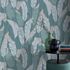 Non-woven wallpaper leaves blue beige metallic 10344-19 1