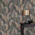 Non-woven wallpaper leaves grey cream metallic 10344-47 5