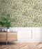 Non-woven wallpaper leaves cream white green 39697-1 1