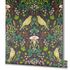Non-woven wallpaper flowers ornaments black green 47621 3