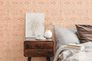 Non-woven wallpaper floral ornaments beige orange 47622 1