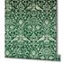 Non-woven wallpaper floral ornaments green cream 47624 3