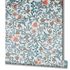 Non-woven wallpaper flowers tendrils blue orange 47627 3