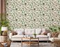 Non-woven wallpaper floral modern cream green red 47648 1
