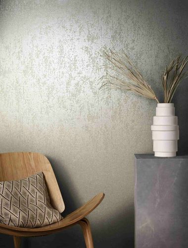 Non-woven wallpaper texture plain beige glitter 34936