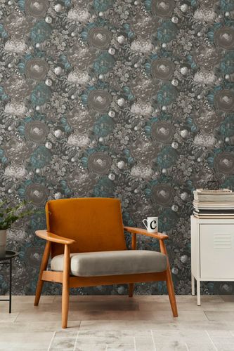 Designer wallpaper Michalsky roses grey black 39979-2