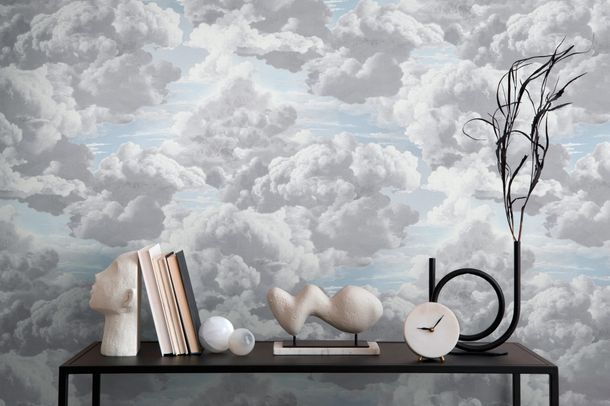 Designer wallpaper Michalsky sky clouds blue grey 39985-6