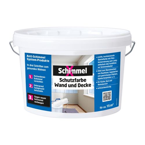 SchimmelX protective paint for walls + ceilings white 2,5L