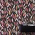 Non-woven wallpaper leaf pattern black grey red 10431-06 1