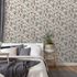 Non-woven wallpaper leaf pattern grey beige green 10431-07 1