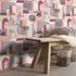 Non-woven wallpaper graphic abstract pink grey 10432-06 5