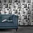 Non-woven wallpaper graphic grey black white 10432-10 1