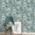 Non-woven wallpaper landscape petrol green 10433-07 1