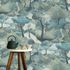 Non-woven wallpaper landscape petrol green 10433-07 5