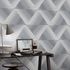 Non-woven wallpaper graphic grey silver metallic 10404-10 5