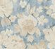 Non-woven wallpaper vintage flowers blue beige 39607-1 2