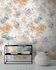 Non-woven wallpaper floral cream beige orange 39694-2 1