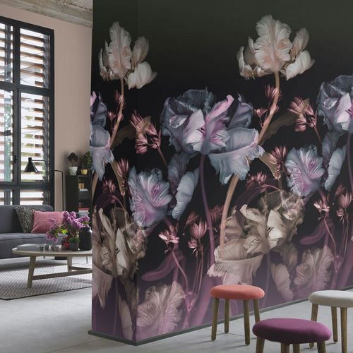 Wall mural Guido Maria Kretschmer Floral black purple