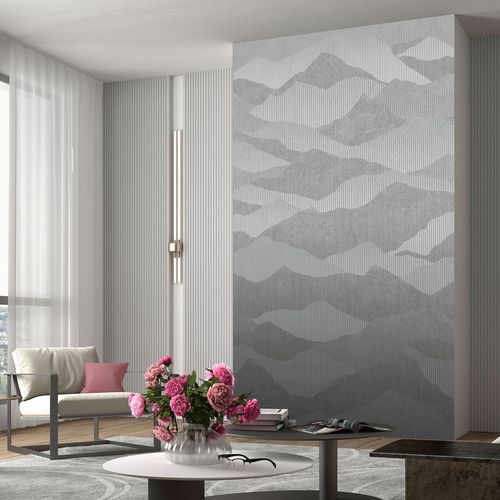 Wall mural Guido Maria Kretschmer mountains graphic grey