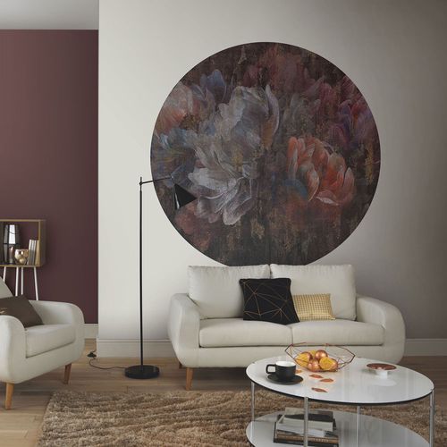 Wall mural round Guido Maria Kretschmer flowers red