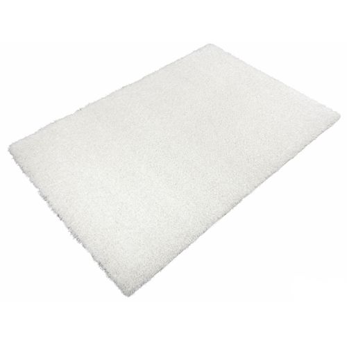 Tricolor Shaggy long pile carpet white uni 200 x 290 cm