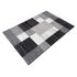 Manhattan carpet checkered black gray 200 x 290 cm 1