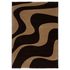 Designer carpet Florence waves brown black 1