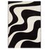 Designer carpet Florence waves black cream 1