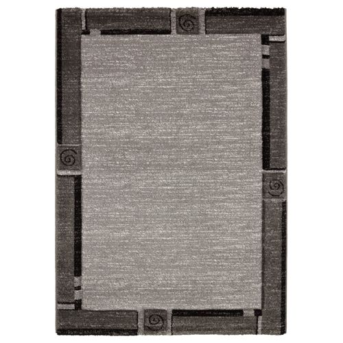 Carpet Florence border graphic gray woven carpet