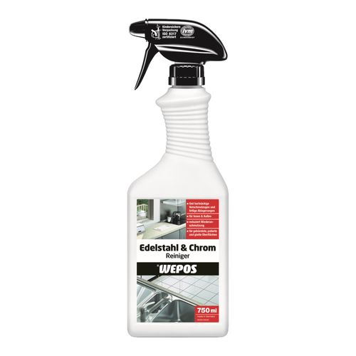 Wepos stainless steel & chrome cleaner inside outside 750ml