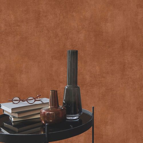 Non-woven wallpaper Elle patina look orange brown 10438-13