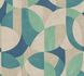 Non-woven wallpaper graphic motif beige blue green 39932-2 2