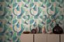 Non-woven wallpaper graphic motif beige blue green 39932-2 5