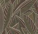 Non-woven wallpaper leaves black brown metallic 39933-1 2