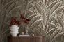 Non-woven wallpaper leaves black brown metallic 39933-1 1