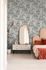 Non-woven wallpaper floral grey blue metallic 39936-2 1