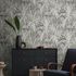 Non-woven wallpaper floral grey blue metallic 39936-2 5