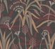 Non-woven wallpaper floral black red copper 39936-4 2