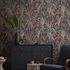 Non-woven wallpaper floral black red copper 39936-4 5